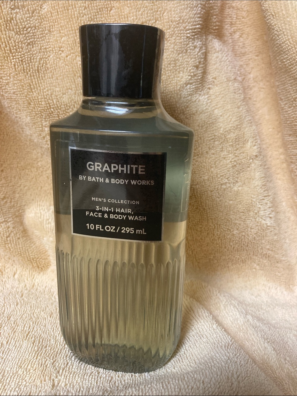 Bath & Body Works Mens Graphite 3-in-1 Hair, Face & Body Wash - Black & Gray